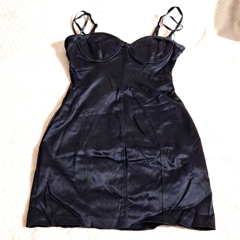 BLACK BEBE MINI DRESS